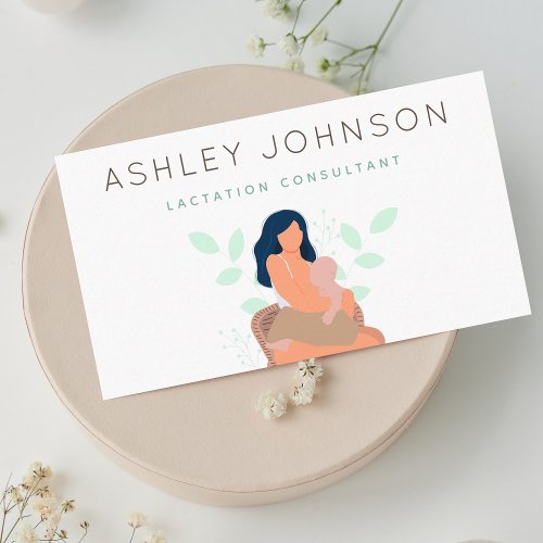 Lactation Consultant Breastfeeding Expert Greenery Business Card