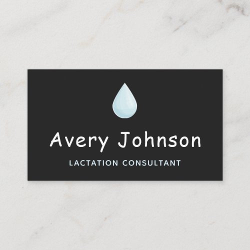 Lactation Consultant Breastfeeding Single Drop Business Card