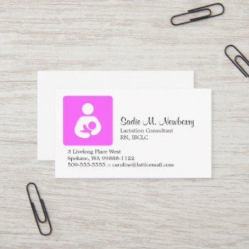 Lactation Consultant Business Card by TerryBain at Zazzle