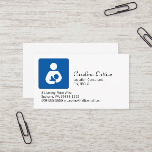 Customizable Lactation Consultant Business Cards