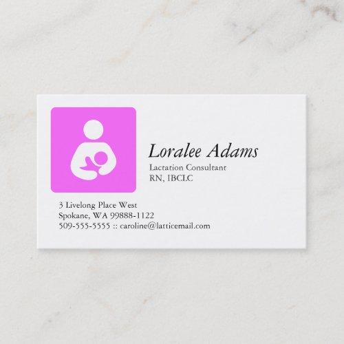 Lactation Consultant Business Card