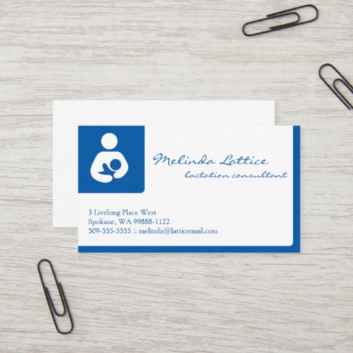 Customizable Lactation Consultant Business Card Template