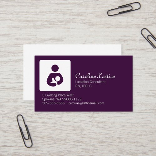 Lactation Consultant Business Card Template