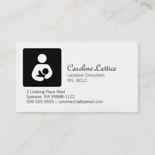Customizable Lactation Consultant Business Card Templates