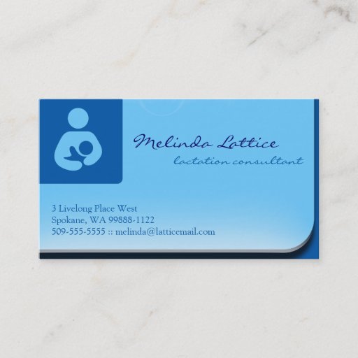 Customizable Lactation Consultant Business Card Template