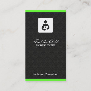 Lactation Consultant Damask Color Bar Business Card