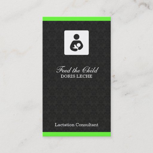 Customizable Lactation Consultant Damask Color Bar Business Card Templates