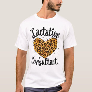 Lactation Consultant Heart Breastfeeding Coach T-Shirt
