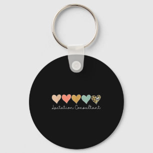 Lactation Consultant Leopard Heart, Valentine's Da Keychain