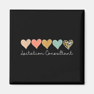Lactation Consultant Leopard Heart, Valentine's Da Magnet
