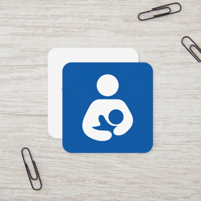 Lactation Consultant Symbol Square Business Card (Front/Back In Situ)