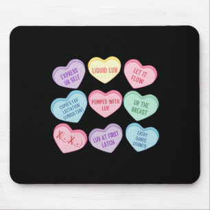 Lactation Consultant Valentine Heart Candy Breastf Mouse Pad