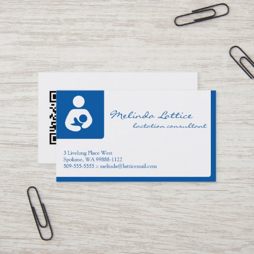 Lactation Consultant w QR Code Business Card