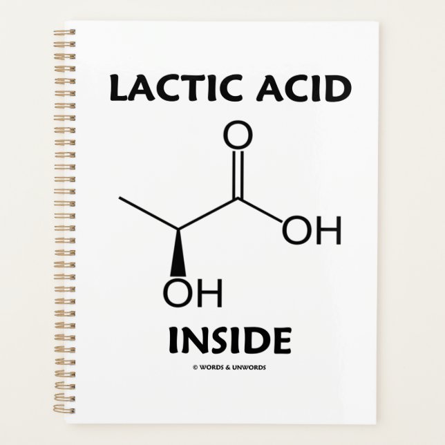 Lactic Acid Inside Chemistry Molecule Planner (Front)