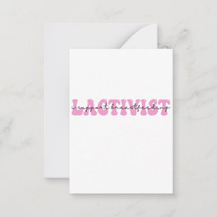 Lactivist I Support BreastFeeding Awareness Week Note Card