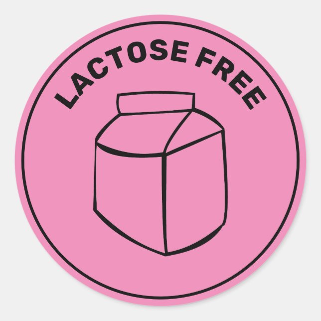 Lactose Free Allergy Safe Culinary Classic Round S Classic Round Sticker (Front)