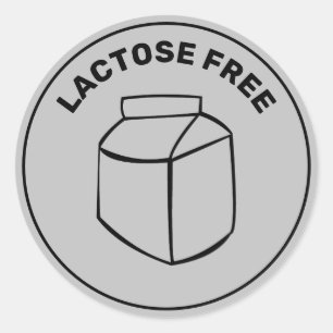 Lactose Free Allergy Safe Culinary Classic Round Sticker