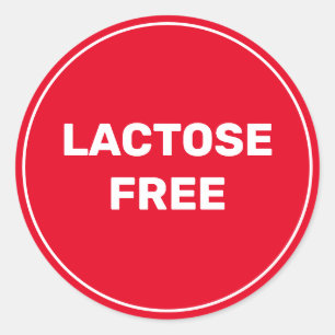 Lactose Free Allergy Safe Culinary Classic Round Sticker