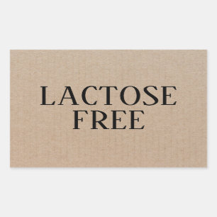 Lactose Free Allergy Safe Culinary Rectangular Sticker