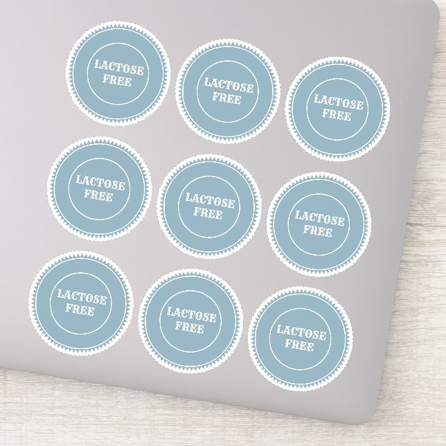 Lactose Free Allergy Safe Culinary Sticker (Detail)