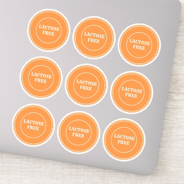 Lactose Free Allergy Safe Culinary Sticker (Detail)