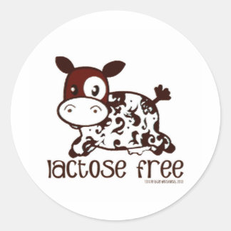 Lactose Free Brown Cow Classic Round Sticker