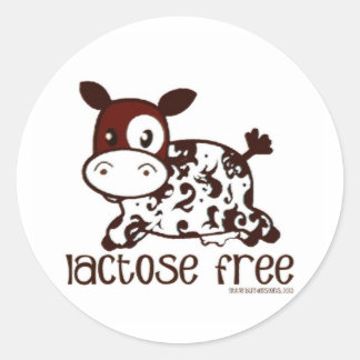 Lactose Free Brown Cow Classic Round Sticker