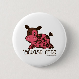 Lactose Free Pink Cow Button