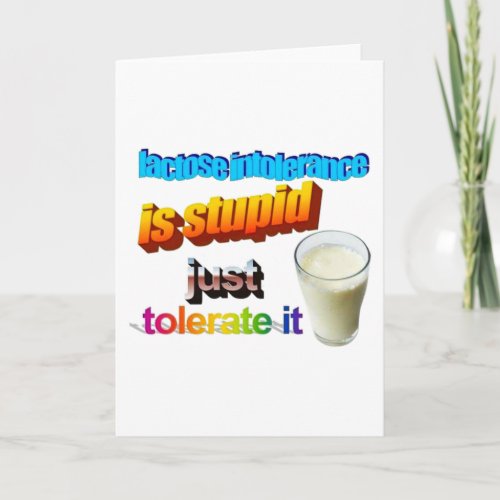 lactose intolerance card
