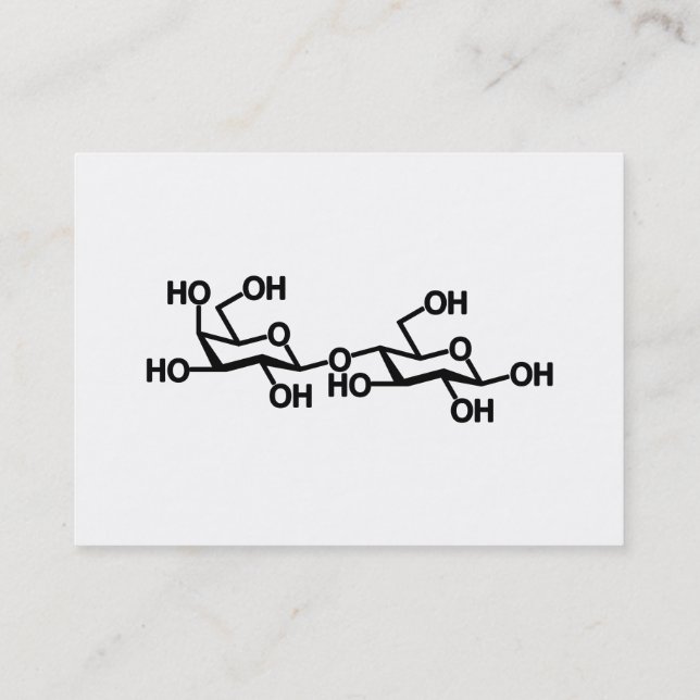Lactose Milk Structure Business Card (Back)