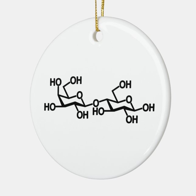 Lactose Milk Structure Ceramic Ornament (Left)