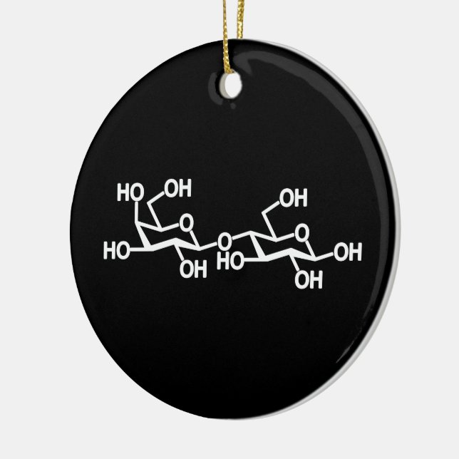 Lactose Milk Structure Ceramic Ornament (Left)