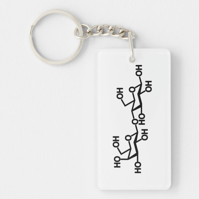 Lactose Milk Structure Keychain (Front)