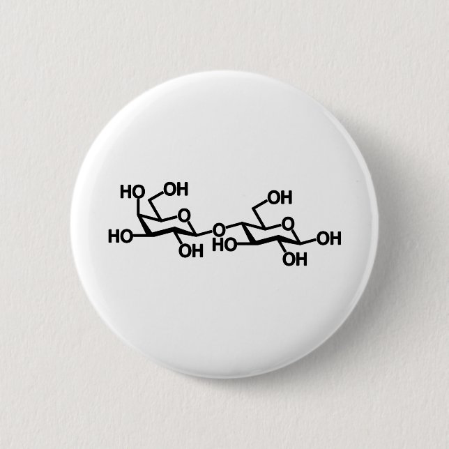 Lactose Milk Structure Pinback Button (Front)