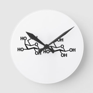 Lactose Milk Structure Round Clock