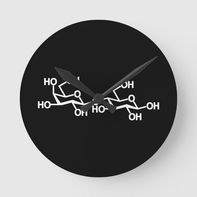 Lactose Milk Structure Round Clock (Front)