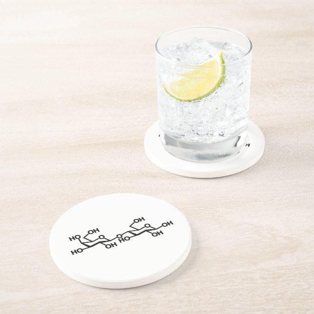 Lactose Milk Structure Sandstone Coaster (Side)