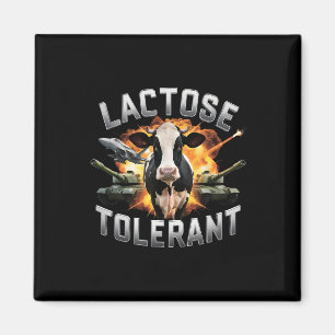 Lactose Tolerant Funny Cow Meme Cheese Diet Gym Magnet