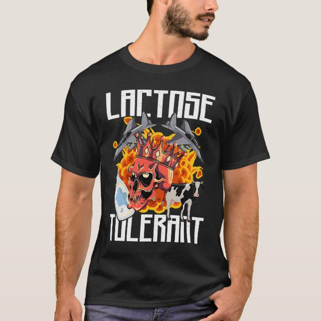 Lactose Tolerant  Trendy Meme T-Shirt (Front)