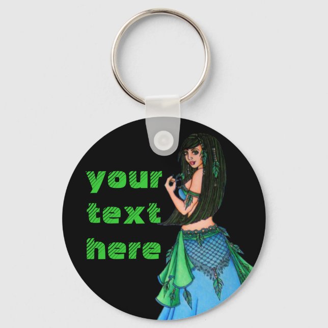 Lacy Belly Dancer Keychain (Front)
