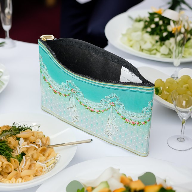 Lacy Bowknots Pendents Roses Wedding Bridemaids Accessory Pouch (Lacy Bowknots Pendents Roses Wedding Bridemaids Accessory Pouch Wedding Banquet)