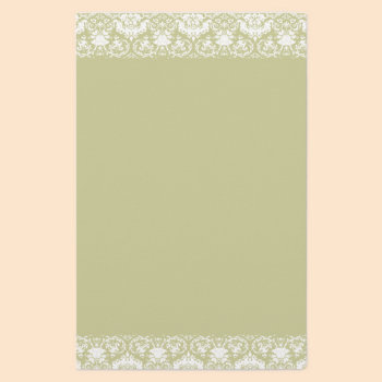 Lacy Damask Border Stationery by Cardgallery at Zazzle