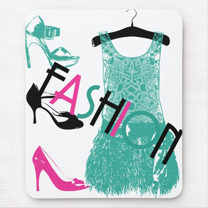 Lacy Dress in Turquoise Mouse Pad