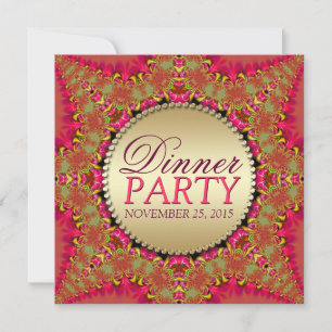 Lacy Eastern Fusion Dinner Party Invitations