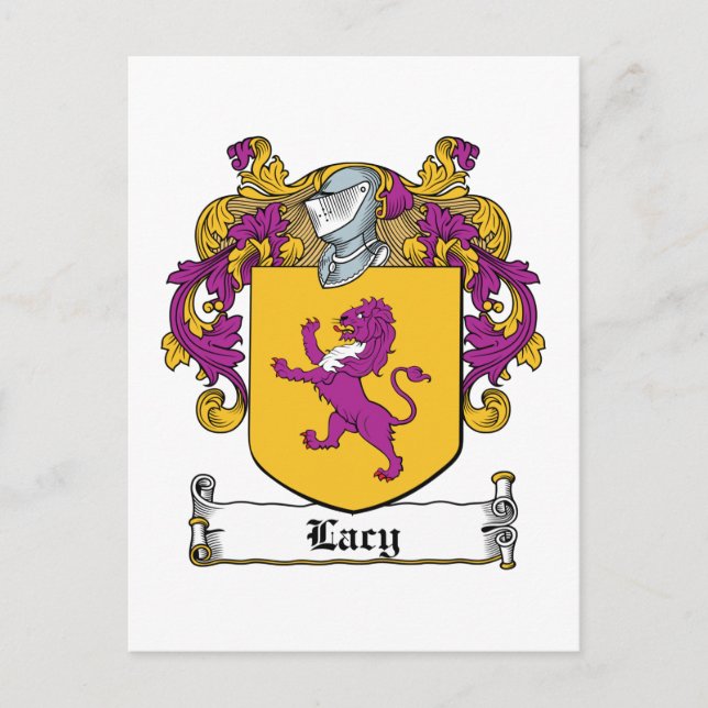 Lacy Family Crest Postcard (Front)
