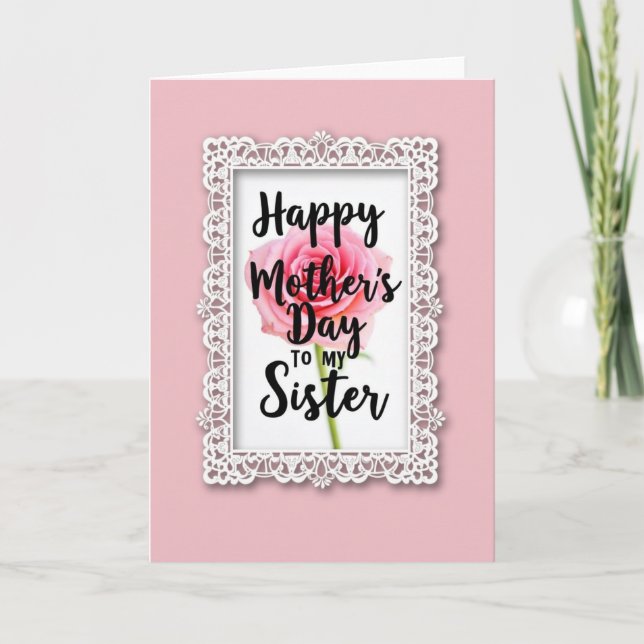 Lacy Frame Mothers Day Card (Front)
