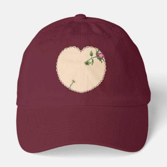 Lacy Heart Rose Hat (Front)