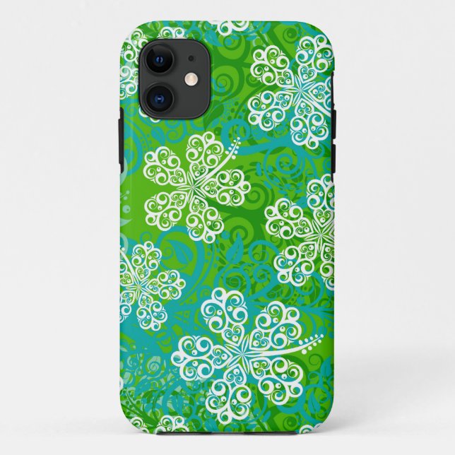 Lacy Hibiscus Pattern iPhone 5 Case (Back)