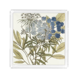 Lacy Leaves - Flowers and Greenery Acrylic Tray