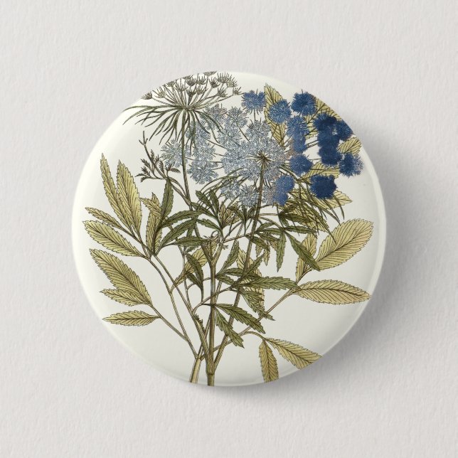 Lacy Leaves - Flowers and Greenery Button (Front)